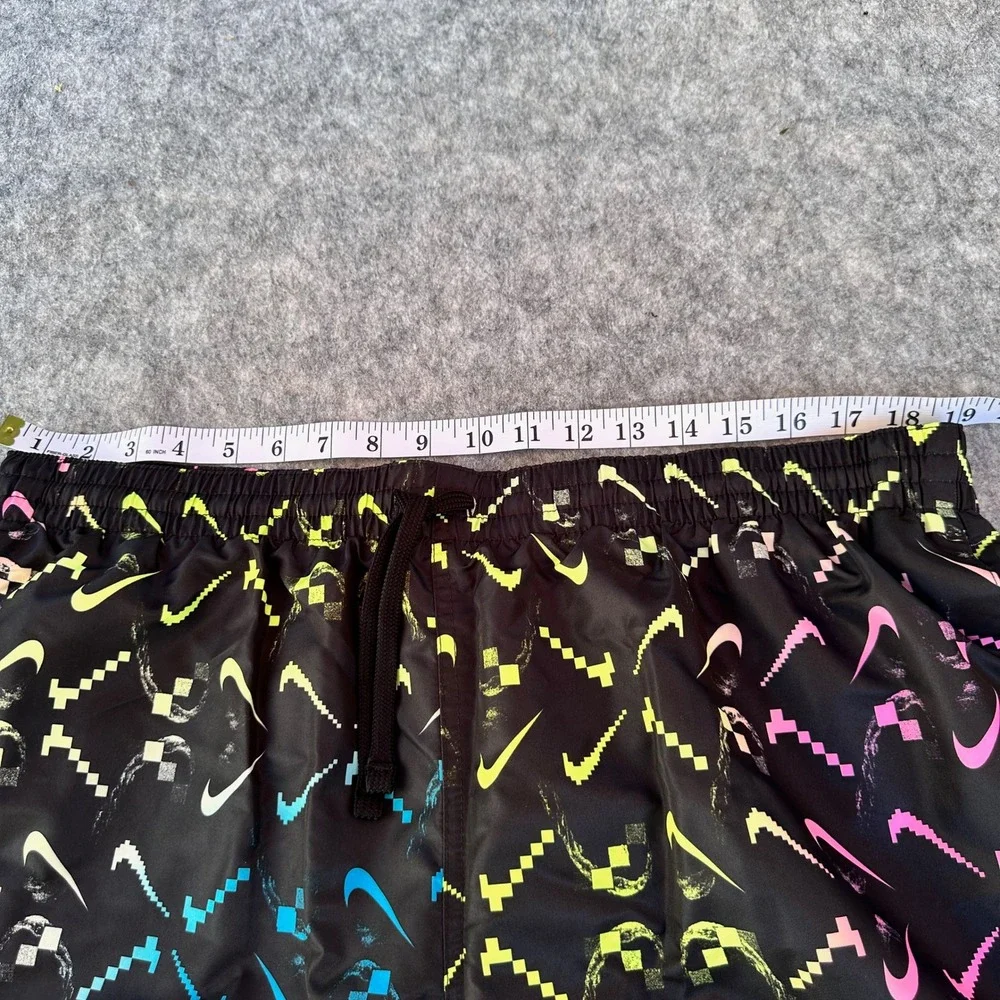 Nike Mens XXL Black Pixelated Swoosh Swim Volley Shorts NESSD516-001 NWT
